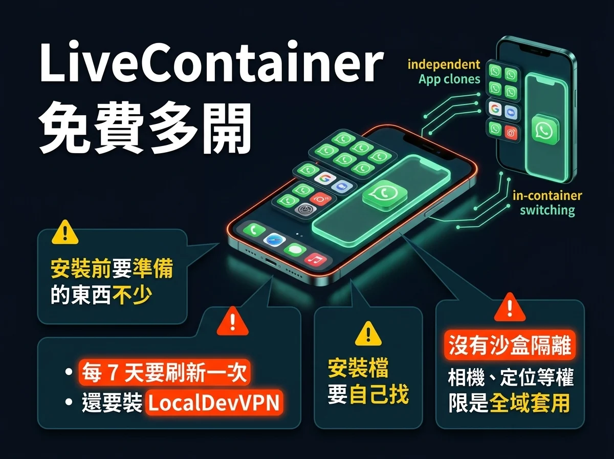 LiveContainer 免費多開